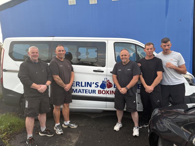 Boxing coaches  Ian Roberts, Gareth Williams, Barry Frearson, Will Godrun and Joe Kelly