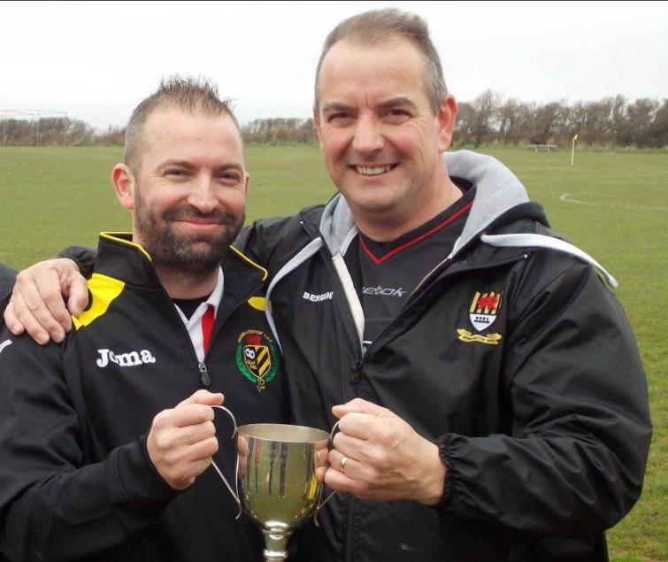 Gavin and his mate Julio Galdo celebrate Herbie silverware