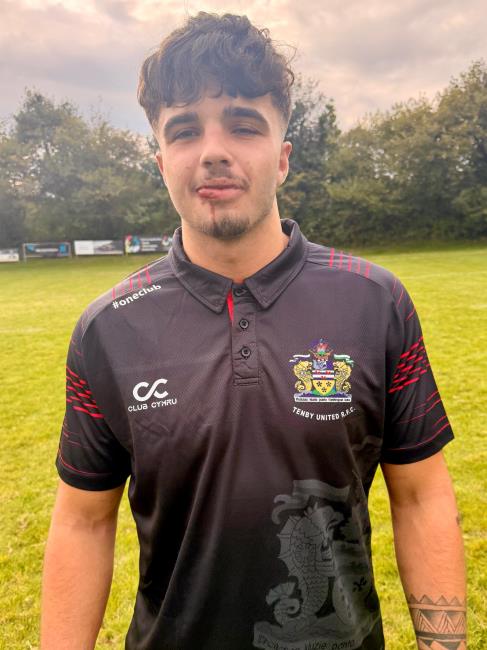  Jesse James - talented young flanker was man of the match for Tenby United