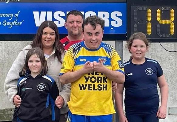  Man of the Match Dan Cowl with supporters