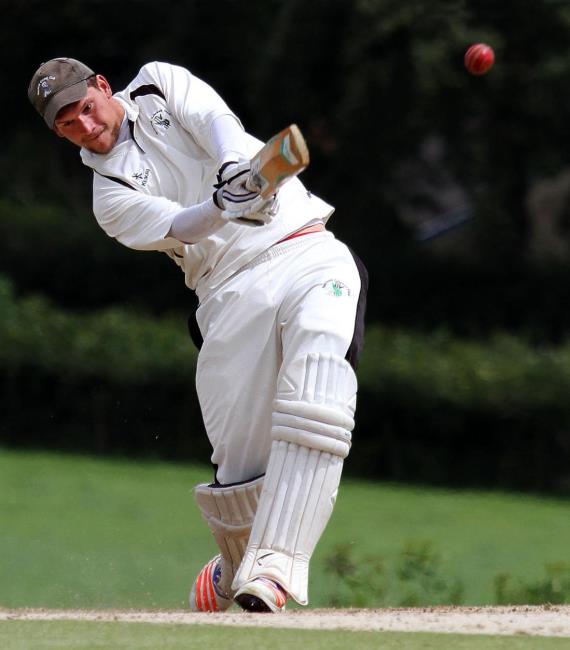 Nathan Banner  starred for  Herbie with bat and ball