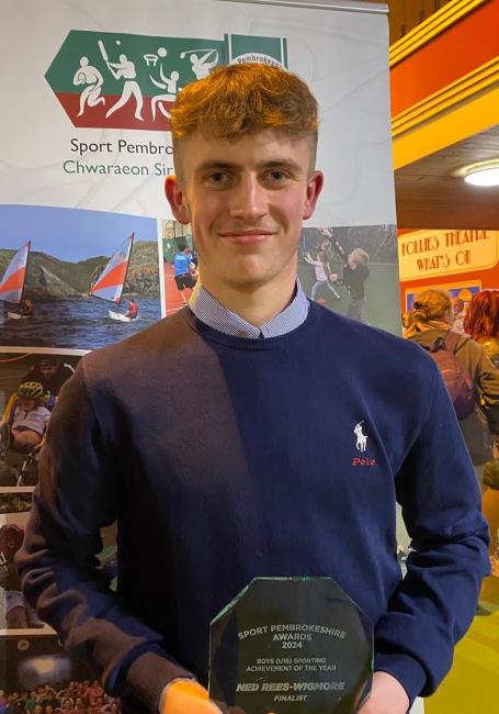 Ned - recognised at the Sport Pembrokeshire Awards Evening