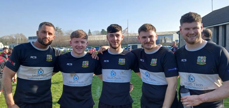  Quins try scorers - Jack Price, Gethin Bradney, Tom Donovan, Ben Hathaway and Harry Owen