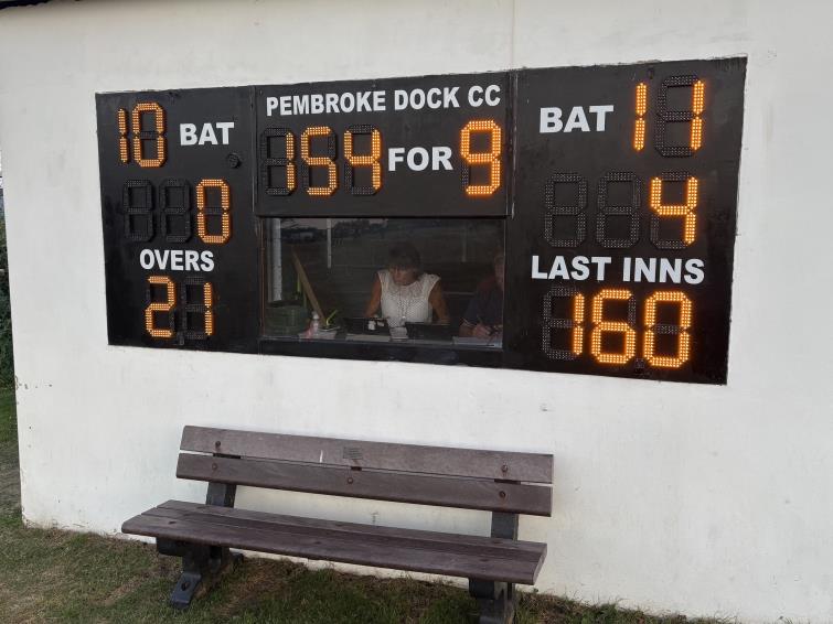 The scoreboard says it all at the finish