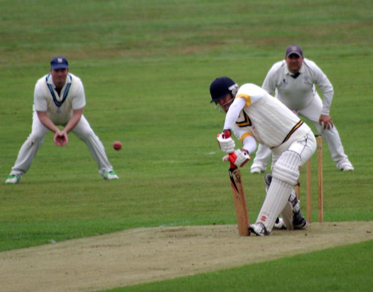 Matthew Kiff at the crease for Llangwm