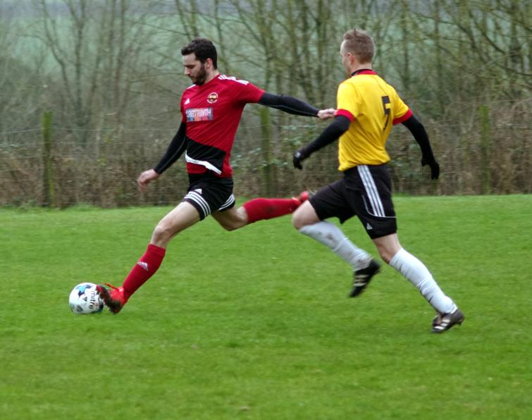 Ben Rocky John scored four goals for Clarbeston Road against Saundersfoot Sports