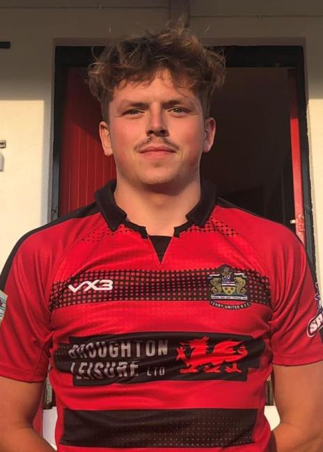 Cam Broadhurst - vital try for Tenby United