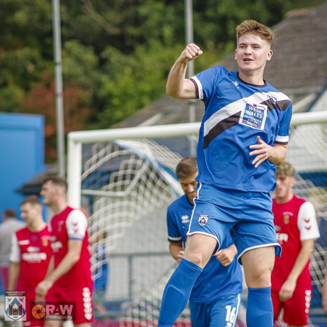 Danny Williams struck early for Haverfordwest County against Newtown