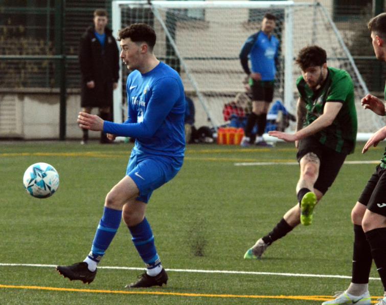 Leon Luby scored for Hakin United at Monkton