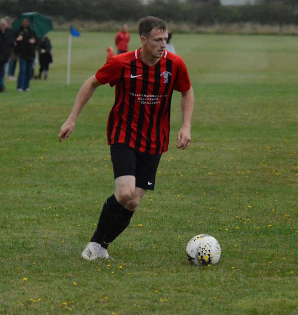 Rhys Dalling scored twice for Goodwick at Monkton