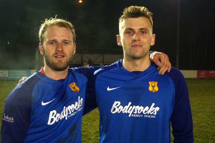 Carews two-goal heroes Sam Christopher and Lloyd Hughes