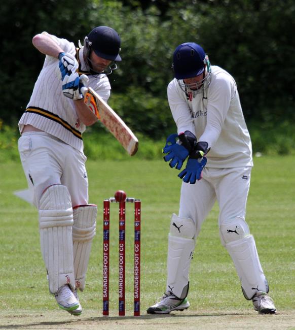 Will Beresford scored a fine half century for Llangwm