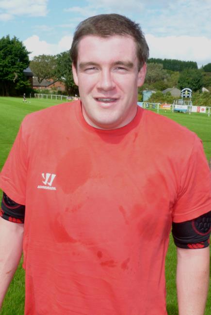 Will Edwards - a try hat-trick for Pembrokes bustling second row