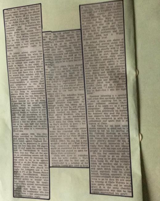 Chris article - too big to get with his pic on one page