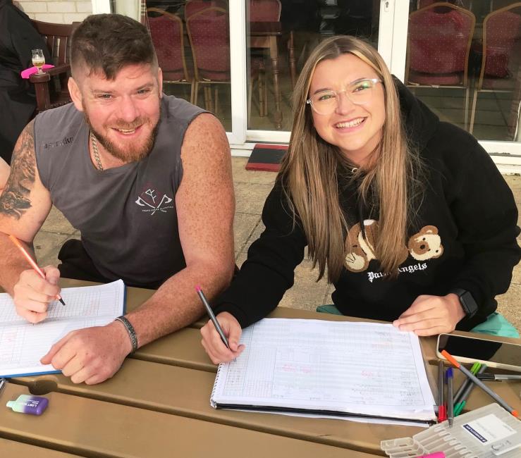 Adam James and Olivia James - scorers at Haverfordwest v Burton