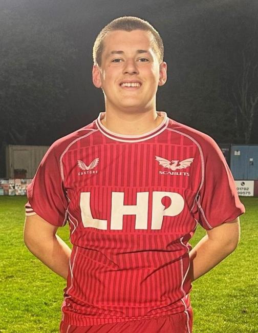  Ethan in his Scarlets jersey