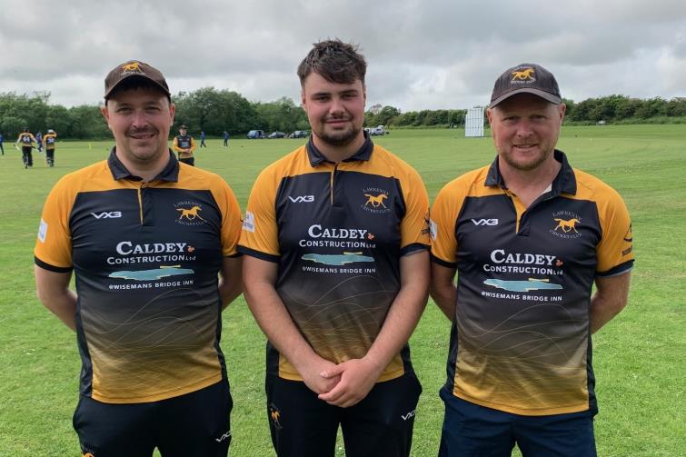 Jamie Lewis, Ryan Morton and Rob Williams - top bowling trio for Lawrenny
