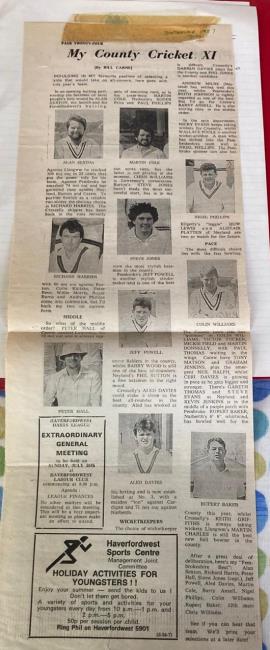 My county select team which featured Rupert