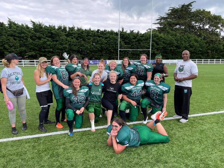 Zoe John with teammates