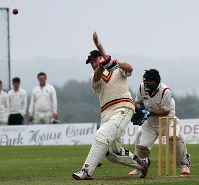 Nick Scourfield hits a six for Carew
