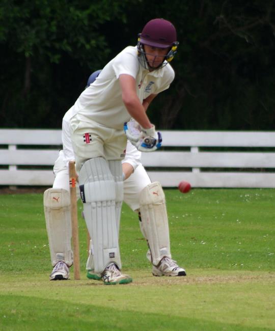 Opener Noah Davies batted well for Llangwm Opener Noah Davies batted well for Llangwm
