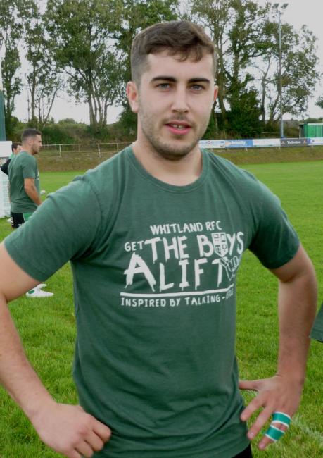 Gino Setaro - vital try for Whitland centre