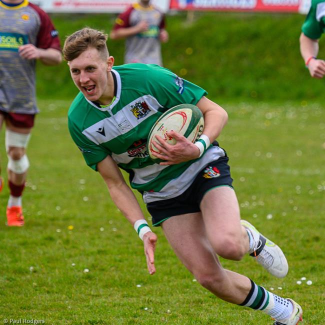 Harry Fuller - grabbed a try for Whitland who beat Llanelli Wanderers at home. Picture by Paul Rodgers