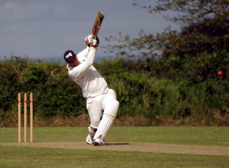 Jonathan Venables smashes a boundary for Burton