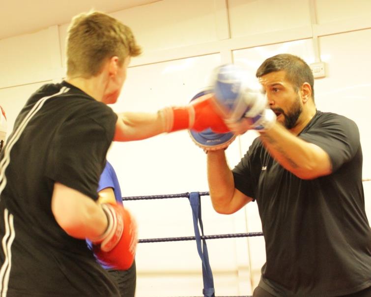 Alex Ward in the gym