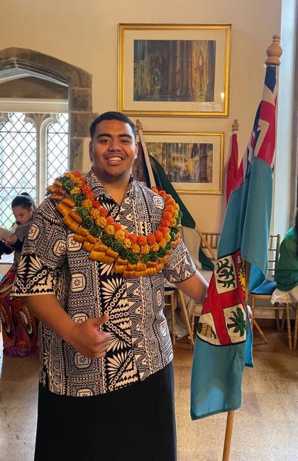 Ebs looking resplendent in his national costume