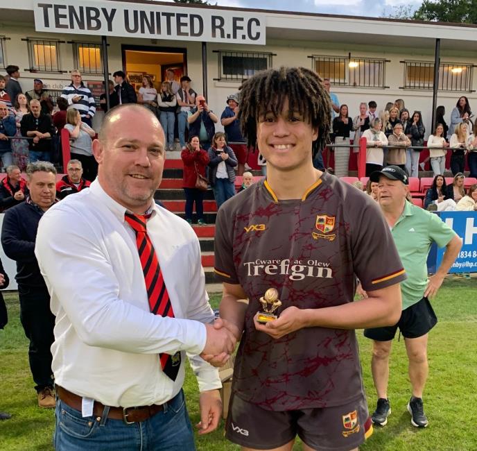 Harry Bolton and man of the match Delme Alleyne