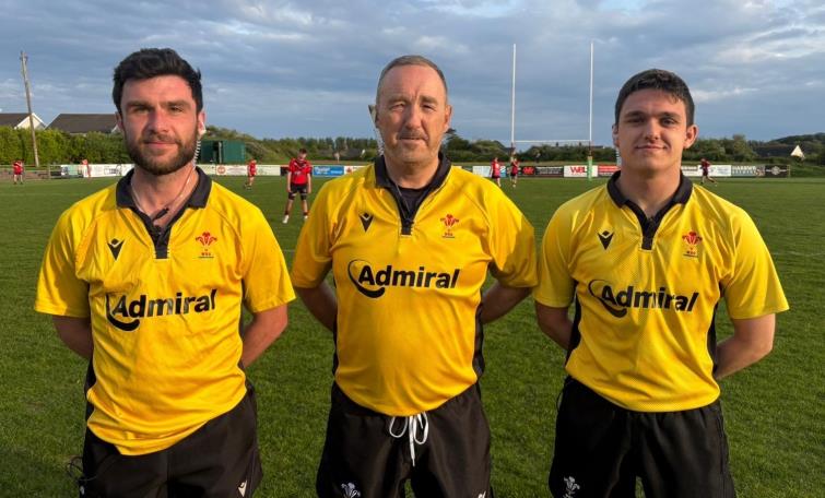 Plate match officials - Matthew John (referee) and assitants