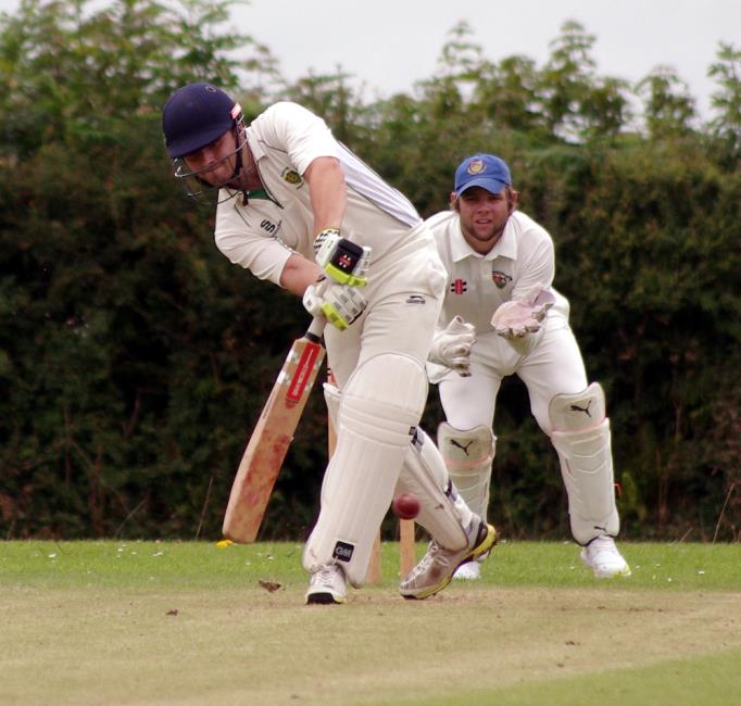 James Davies on his way to top score