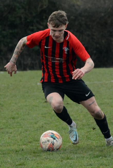 Will Haworth - scored in vain with a superb strike for Goodwick United