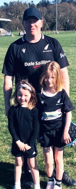 Andrew Slark -Special day with his daughters - but sustained a nasty injury