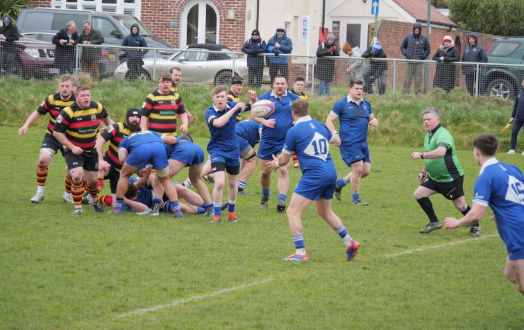 Isaac Kelso-Jones launches an attack. Picture William John