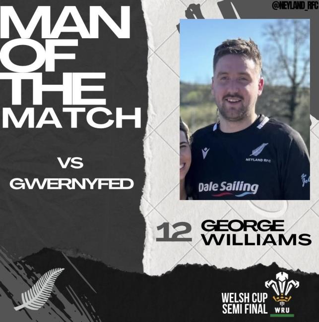 George Williams - man of the Match