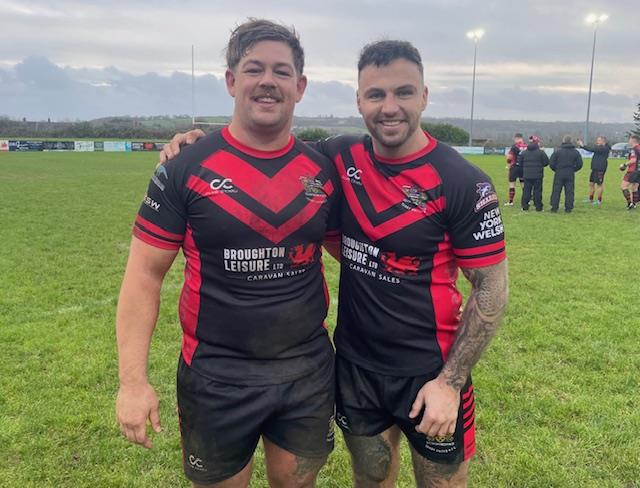 Tenby try scorers Dom Colman and Liam Price. Picture Fraser Watson