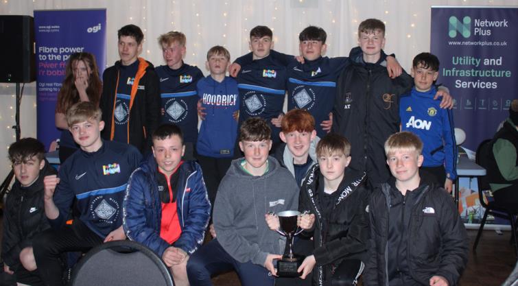 The delighted winning team The delighted winning team