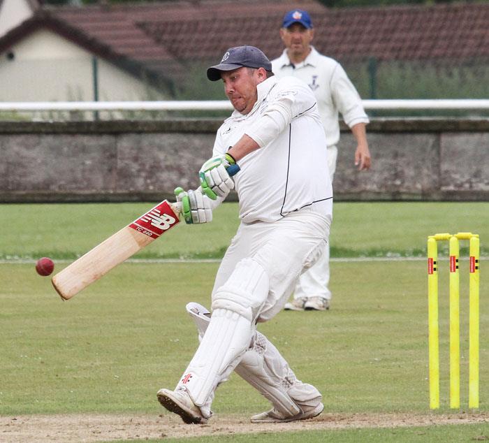 Danny Potter - 50 not out in defeat for Haverfordwest. Picture Susan McKehon