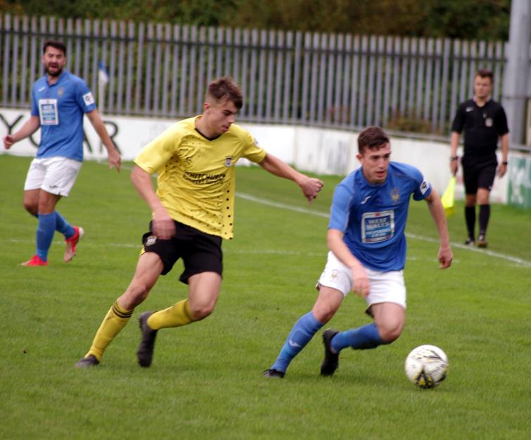 Jake Merry in possession for The Bluebirds