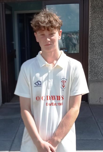 Tomos Lewis 100 not out