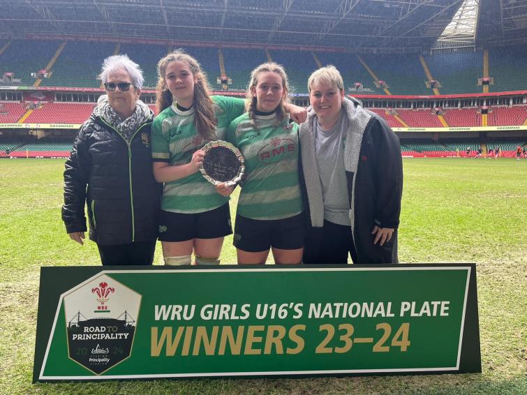 Proud Sue Davies and girls