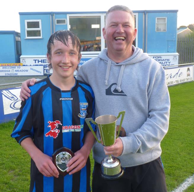 Colin Fawcett with his son Liam