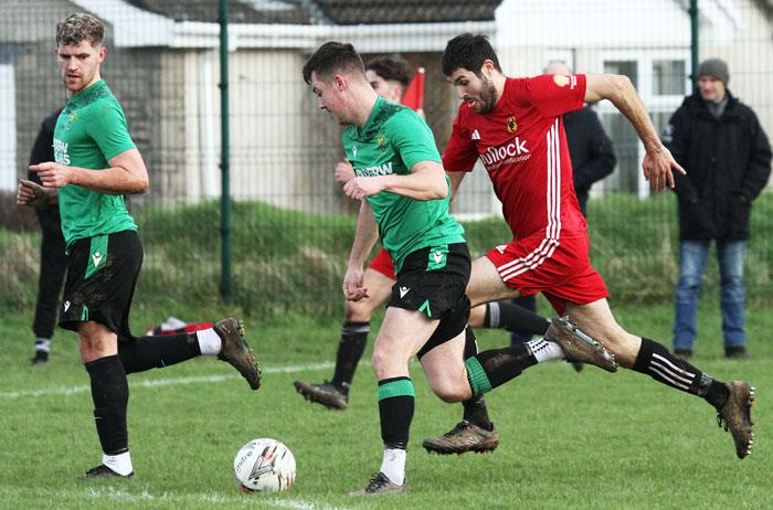 Goodwick man of match Rhys Jones scored twice in win at Carew. Picture Susan McKehon