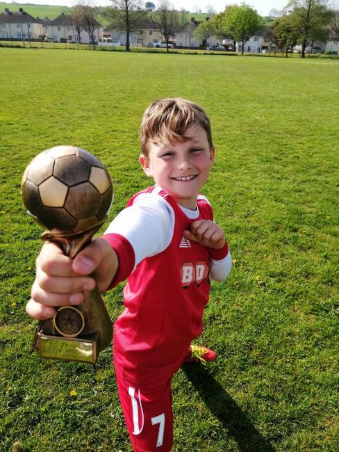 Charlie Welch plays football for Milford United