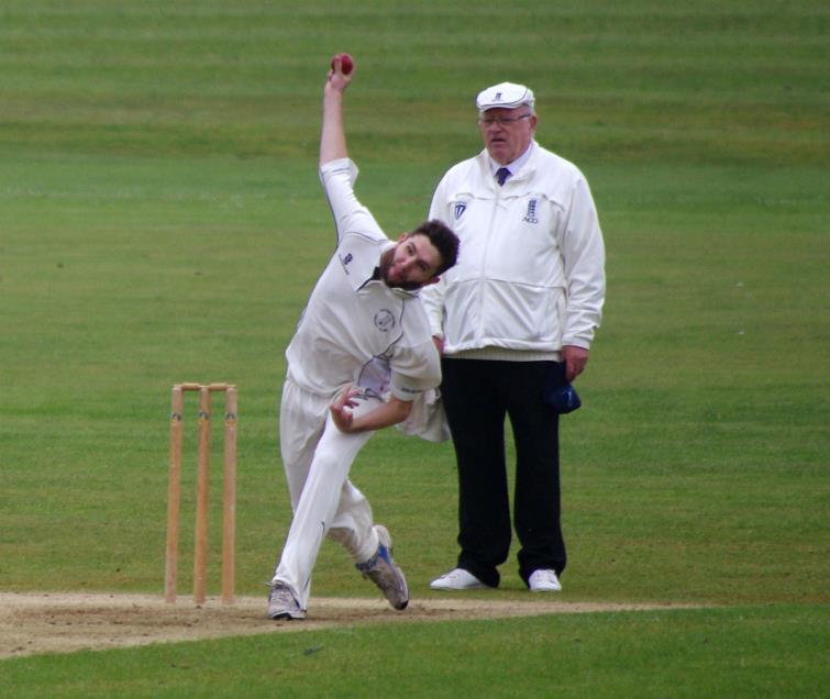 Chris Phillips bowls for Haverfordwest