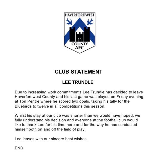Club statement