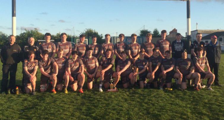 Crymych Under 18s line-up after winning the Griffiths Cup