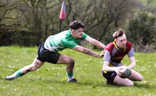 Ellis James - lots of pace as he scored a try for Crymych